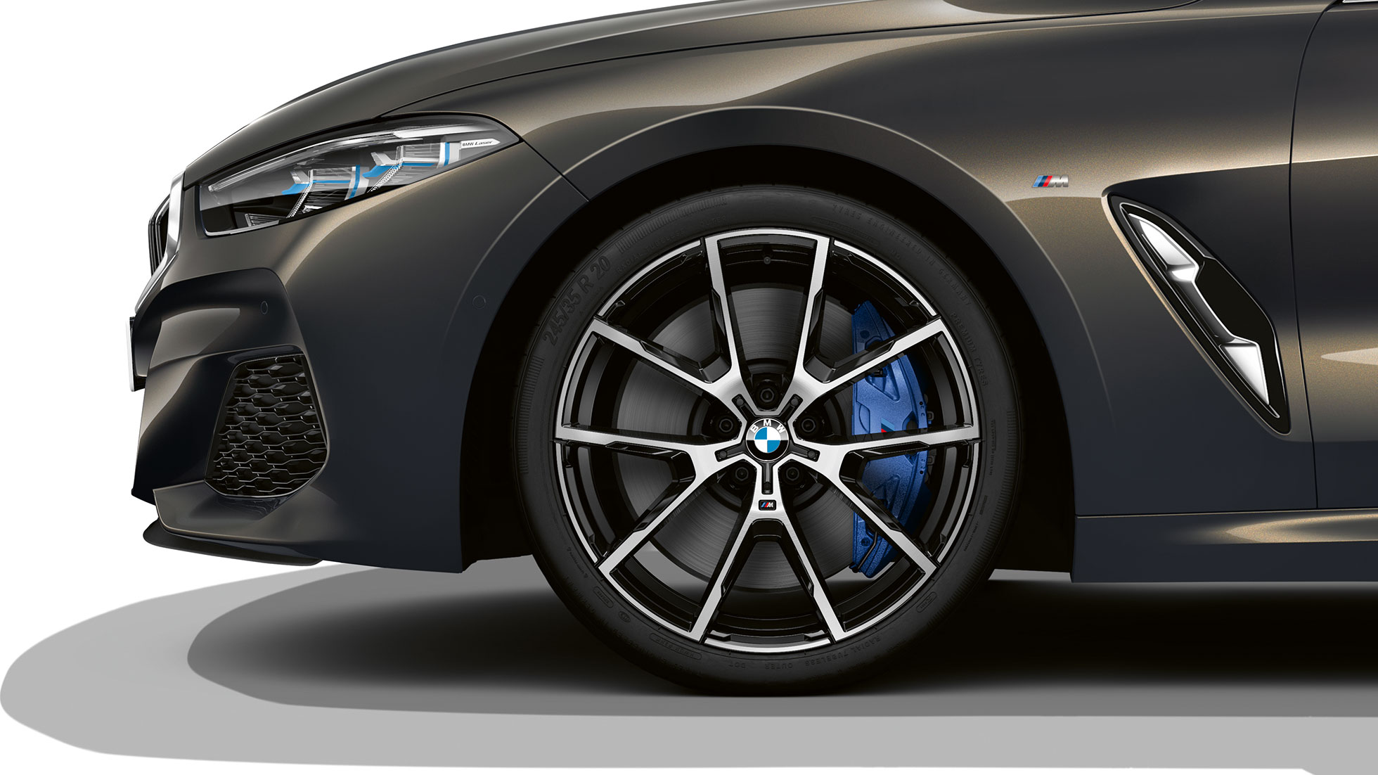 BMW M850i xDrive, Dravit Grey metallic, 20" light-alloy wheels Y-spoke 728 M.